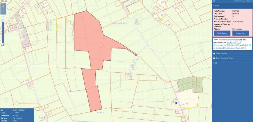 C. 74 ACRES (29.95Ha)  ARDAGH, CAUSEWAY / BALLYDUFF, CO.KERRY